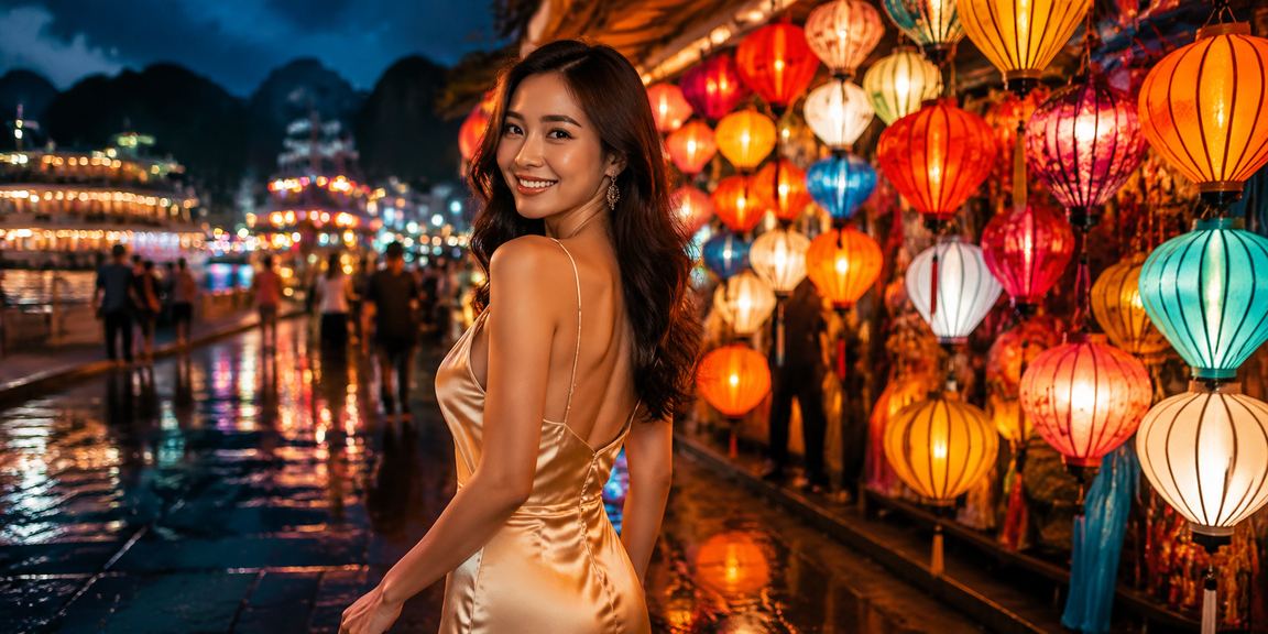 Người dùng tại Hạ Long trải nghiệm cược và xổ số trực tuyến trong không khí chợ đêm sôi động