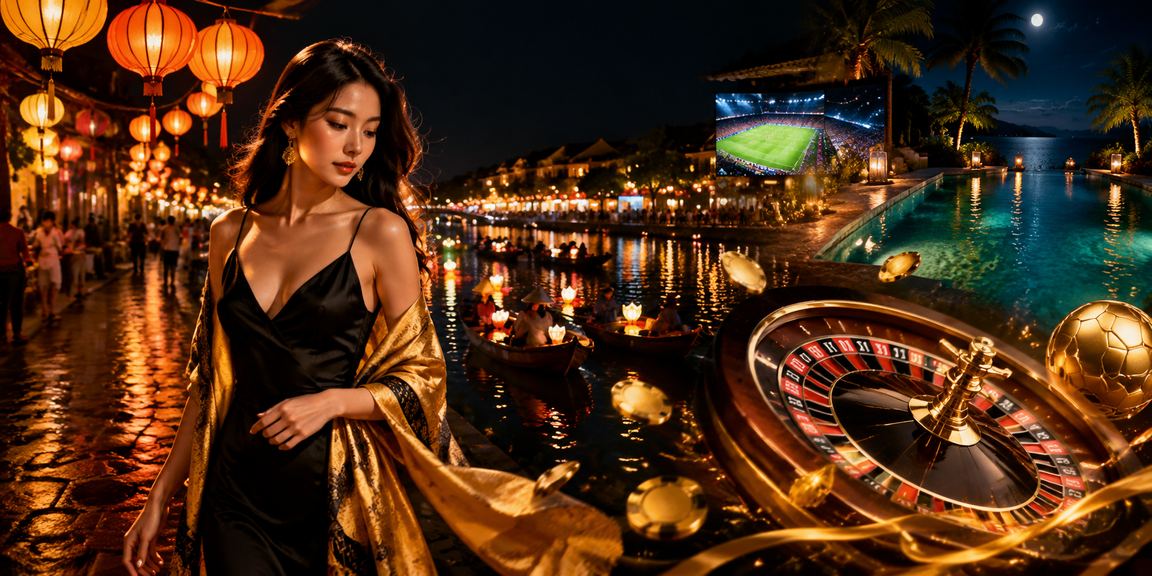 Chơi roulette giữa phiên chợ đêm Hội An lung linh đèn lồng